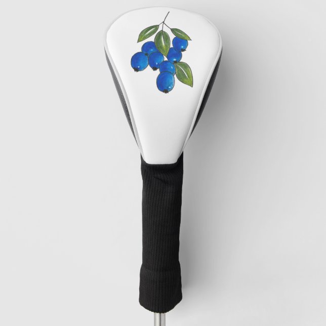 Funda Para Palo De Golf Hand Drawn Blueberries (Anverso)