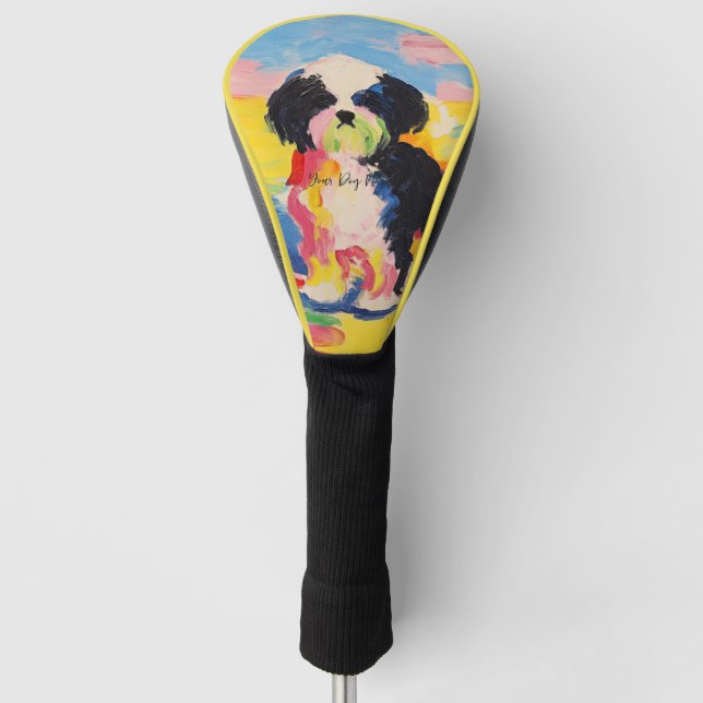 Funda Para Palo De Golf Happy Shih Tzu Dog 02 - Kaori (Anverso)
