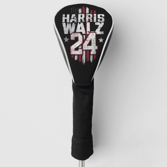 Funda Para Palo De Golf Harris Walz 2024 Kamala Harris 2024 Tim Walz 2024 (Anverso)
