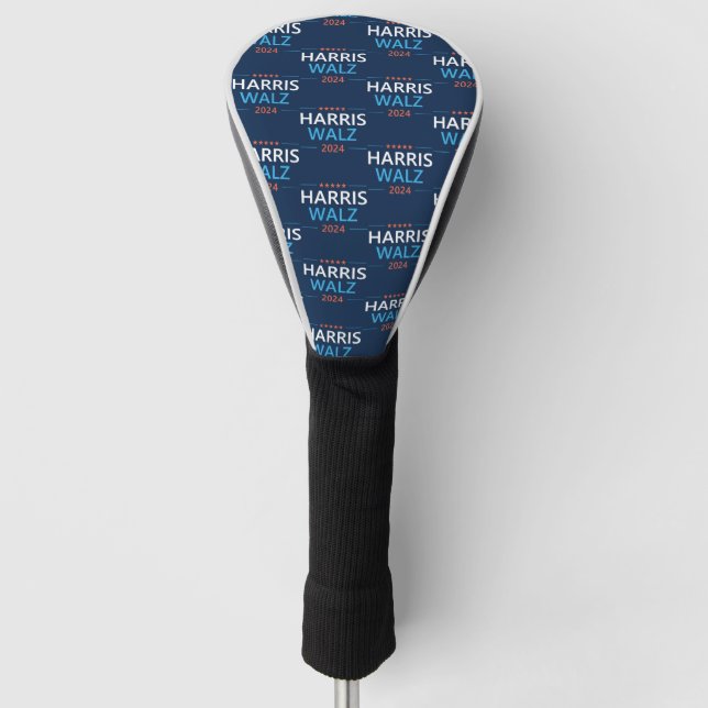 Funda Para Palo De Golf Harris Walz 2024 para presidente (Anverso)