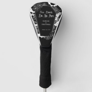 Funda Para Palo De Golf Hasta que la Muerte nos Separe Bodas Floral Gótico