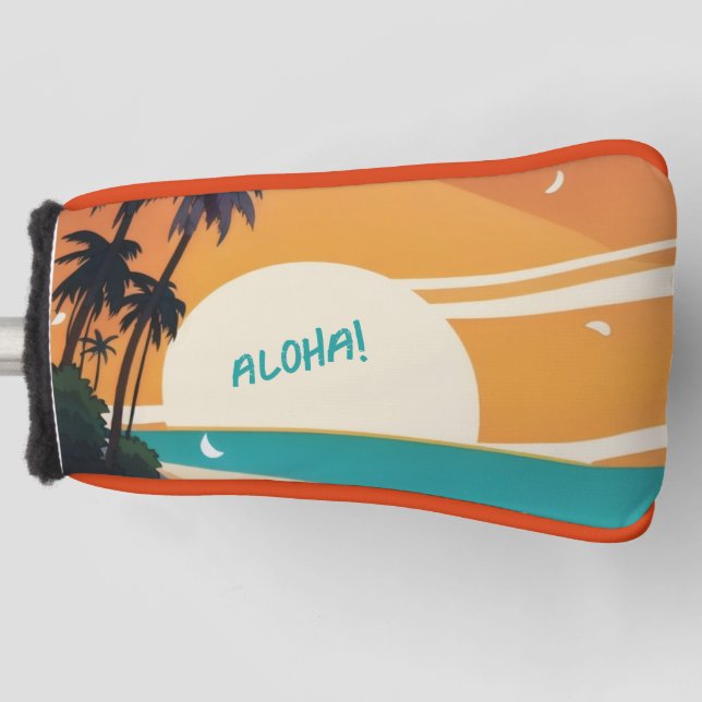 Funda Para Palo De Golf Hawaiano/Aloha/Tropical/playa (Anverso)
