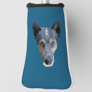 Funda Para Palo De Golf Heeler azul / Perro de ganado australiano