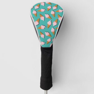 Funda Para Palo De Golf Helado de conos de gofre y patrón de yogur congela