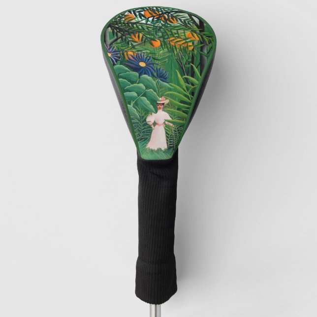 Funda Para Palo De Golf Henri Rousseau - Mujer caminando en un bosque exót (Anverso)