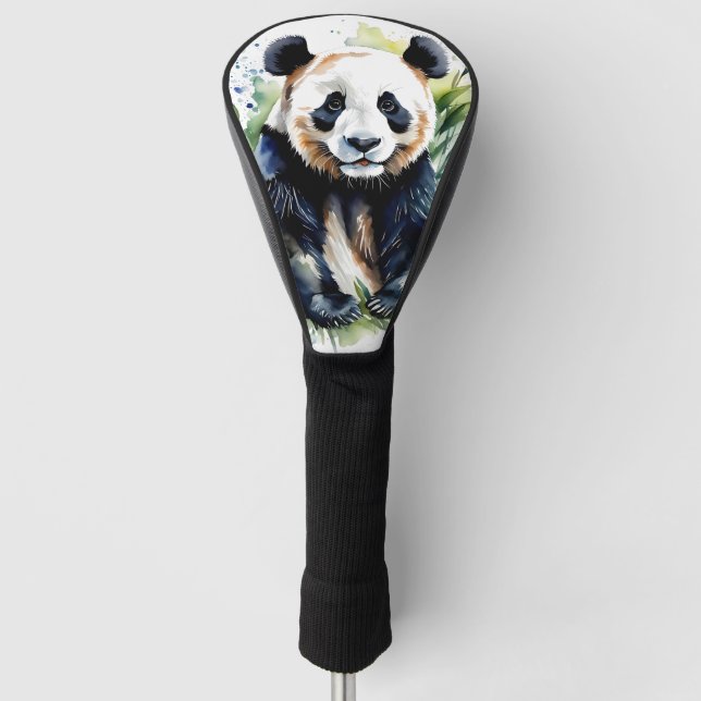 Funda Para Palo De Golf Hermosa acuarela Panda Bear (Anverso)