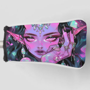 Funda Para Palo De Golf Hermosa Chica Anime Elfa Demonio de Fantasía