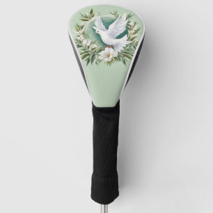 Funda Para Palo De Golf Hermosa paloma blanca de la paz