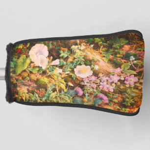 Funda Para Palo De Golf Hermosa pintura floral de petunias vintage