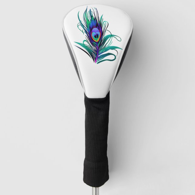 Funda Para Palo De Golf Hermosa pluma de pavo real (Anverso)