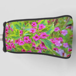 Funda Para Palo De Golf Hermosa Weigela verde con flores de Crimson