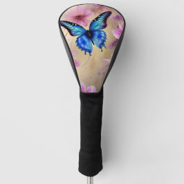 Funda Para Palo De Golf Hermosas flores y mariposa