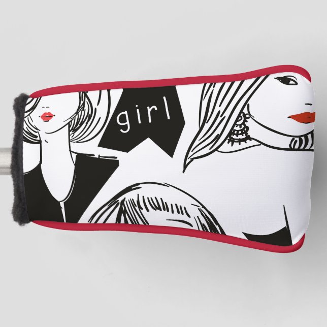 Funda Para Palo De Golf hermoso chica (Anverso)