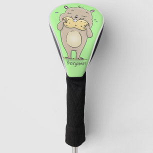 Funda Para Palo De Golf Hermoso hámster sonriente lindo con personalizado 