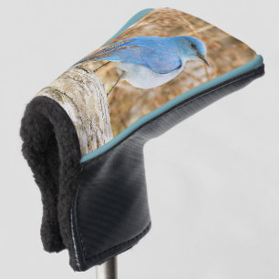Funda Para Palo De Golf Hermoso pájaro azul de montaña en la playa