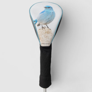 Funda Para Palo De Golf Hermoso pájaro azul de montaña en un Stump