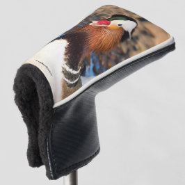 Funda Para Palo De Golf Hermoso pato chatty mandarín en la orilla