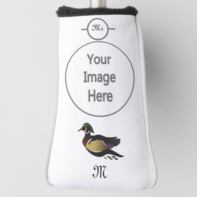Funda Para Palo De Golf Hermoso Pato De Madera Nadando (Girar 90)