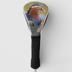 Funda Para Palo De Golf Hermoso pato mandarín en el estanque