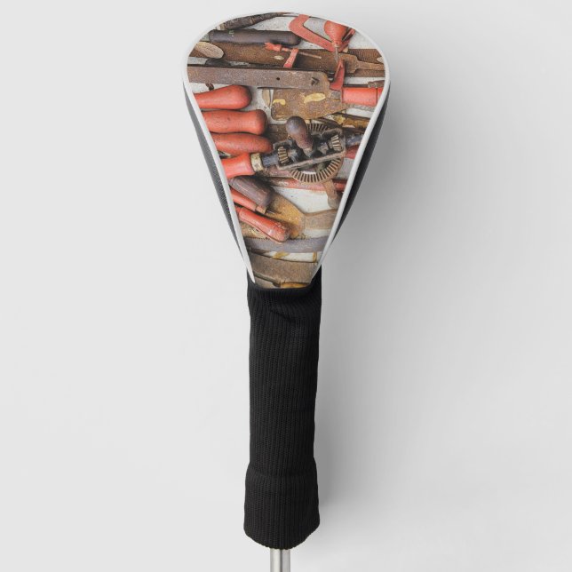 Funda Para Palo De Golf Herramientas Herramienta Antiguo Hombre Rojo Rústi (Anverso)