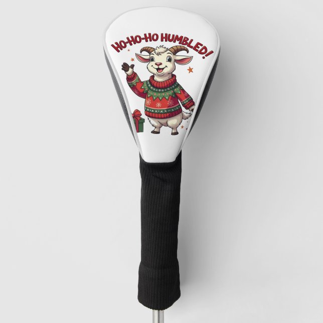 Funda Para Palo De Golf Ho Ho Ho Santa Hat Navidades Santa Goat (Anverso)