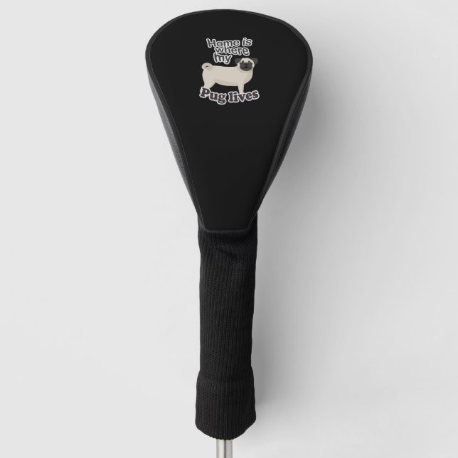 Funda Para Palo De Golf Hogar de Pug (Anverso)