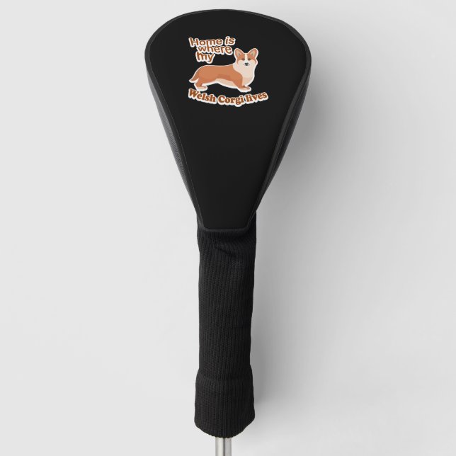 Funda Para Palo De Golf Hogar de Welsh Corgi (Anverso)