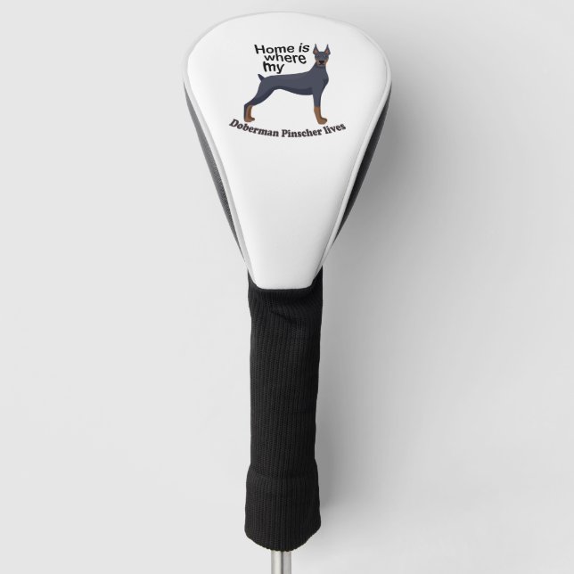 Funda Para Palo De Golf Hogar Doberman (Anverso)