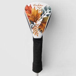 Funda Para Palo De Golf Hojas de color de otoño de acuarela