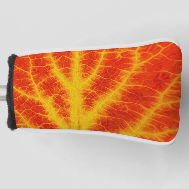 Funda Para Palo De Golf Hojas de lápiz rojo y amarillo #10 (Anverso)