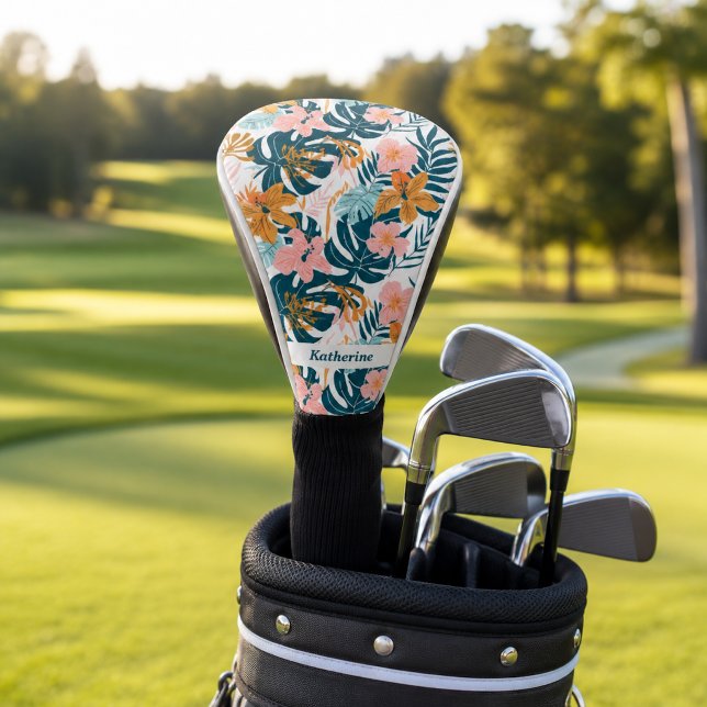 Funda Para Palo De Golf Hojas Flores Tropicales Boho (Subido por el creador)