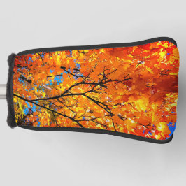 Funda Para Palo De Golf hojas naranjas