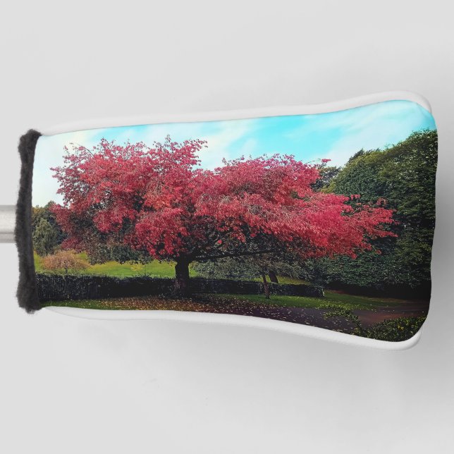 Funda Para Palo De Golf Hojas rojas (Anverso)