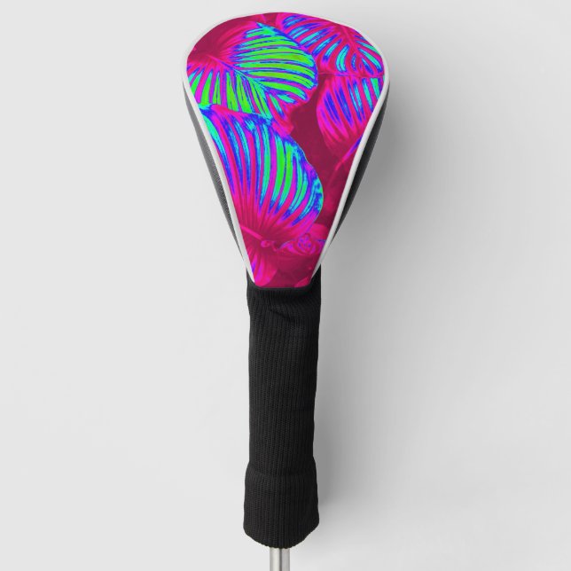 Funda Para Palo De Golf Hojas tropicales arcoiris (Anverso)