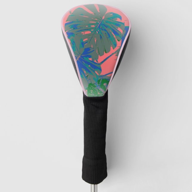 Funda Para Palo De Golf Hojas tropicales de Monstera (Anverso)