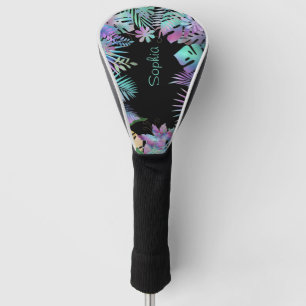 Funda Para Palo De Golf Hojas tropicales irlandesas, nombre Verde azulado 