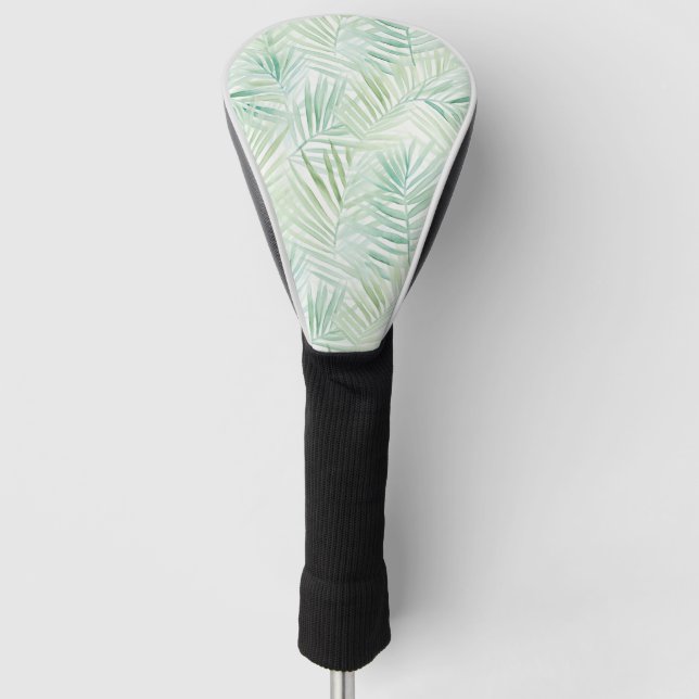 Funda Para Palo De Golf Hojas Tropicales Verdes Aloha (Anverso)