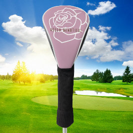 Funda Para Palo De Golf Hola hermosa - Rosa rosa moderno
