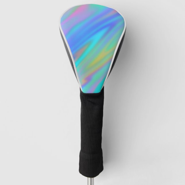 Funda Para Palo De Golf Holograma lujoso de lujo azul violeta (Anverso)