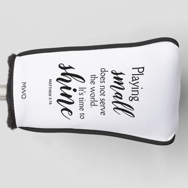 Funda Para Palo De Golf HORA DE REVESTIR A Christian Monogram PUTTER (Anverso)