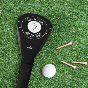Funda Para Palo De Golf Hora de Salida Golfista Humor Deportivo Monograma 