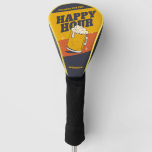 Funda Para Palo De Golf Hora feliz de texto de personalizado