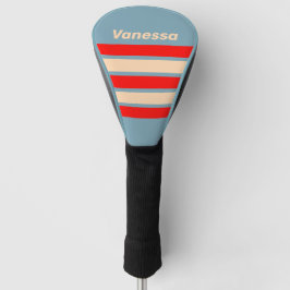 Funda Para Palo De Golf Horizonte Oceánico Retro a Través de Franjas con N