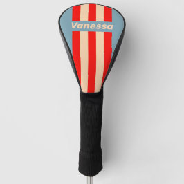 Funda Para Palo De Golf Horizonte Oceánico Retro con Rayas de Alfiler y No
