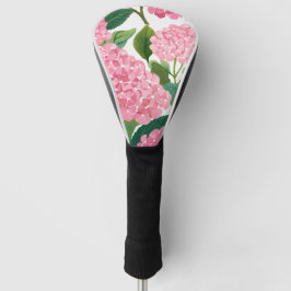 Funda Para Palo De Golf Hortensia Rosa Acuarela Floral Costera