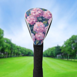 Funda Para Palo De Golf Hortensias Florales Rosa Rubor