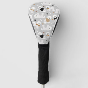 Funda Para Palo De Golf Huesos de Bichon Frise y gris