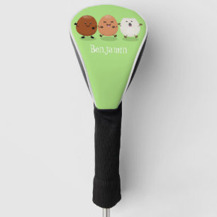 Funda Para Palo De Golf Huevos kawaii lindo ilustracion personalizado dive