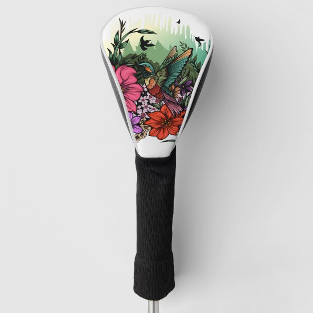 Funda Para Palo De Golf Hummingbird Garden (Anverso)