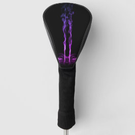 Funda Para Palo De Golf Humo de dragón negro y morado